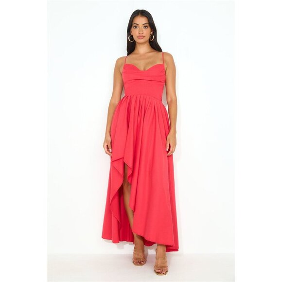 Hello Molly Dresses & Skirts - Hello Molly My Standards Maxi Dress Size 4 Red Assymetrical Event Party Wedding